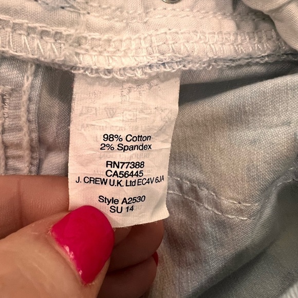 J.Crew blue and white floral pants 26 - Picture 5 of 7